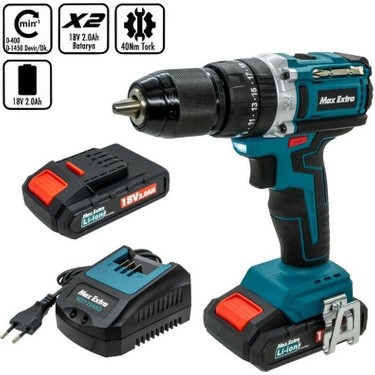 Max Extra MXP2944D Akülü Darbeli Matkap 18VOLT - 2 Amper Fiyatı