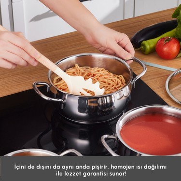 Karaca Emirgan İndüksiyon Tabanlı 6 Parça Çelik Midi Tencere Fiyatı