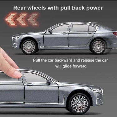 BMW 7シリーズ ミニカー シルバー Alp Kids Bmw 760İ Araba Bmw 7 Serisi Araba 1:24 Diecast Fiyatı