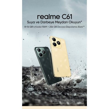realme C61 6GB/256GB スマートフォン Realme C61 Fiyatı