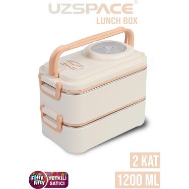 Uzspace 1200 ml Iki Kat Dört Bölme Paslanmaz Çelik Lunch Box Fiyatı