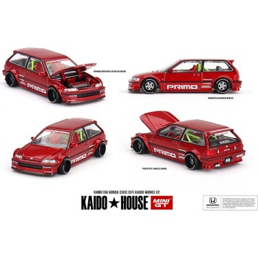 MINI GT Kaido house Honda CIVIC EFチェイスカー Mini Gt 1:64 Kaido House Honda Civic (Ef) Kaido Works V2 – Fiyatı
