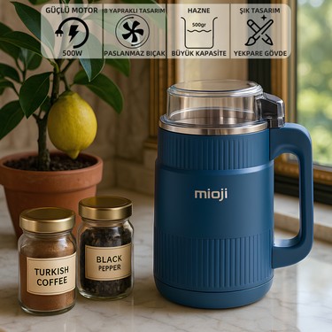 Mioji CG34 500W Paslanmaz Çelik Bıçak Kompakt Baharat ve Fiyatı