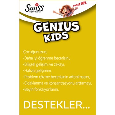 Genius Kids 150 ml Şurup Magnezyum L Threonate Sitikolin Fiyatı