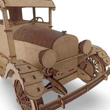 【希少品】組立式木製自動車フィギュア　フォード Ford A Model 1927 Klasik Ahşap Araba Maketi - 3D Puzzle Hobi Fiyatı