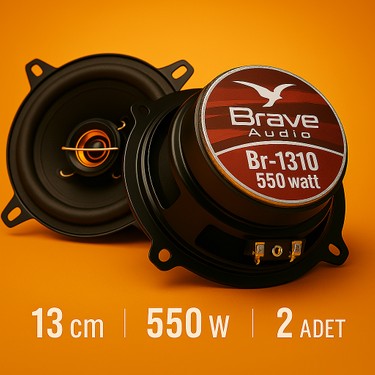 Brave BR-1310 550W 13CM Kapı Hoparlör Takımı - Yeni Seri Fiyatı