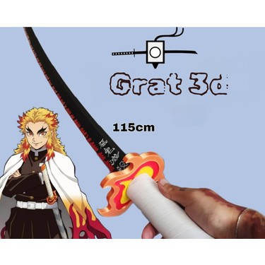 Rengoku Katana 115 cm | Demon Slayer | Açılabilir Katana | Fiyatı