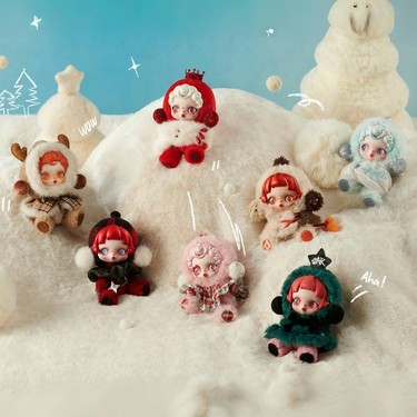 POPMART♡SKULLPANDA Winter Symphony 6ピース Pop Mart Skullpanda Winter Symphony Serisi Pelüş Figürler, Fiyatı