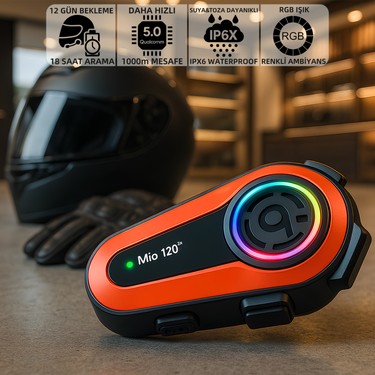 Mioji Mio 120 2x RGB 1000mAh IPX6 1500m 2 Kişilik Kask Fiyatı