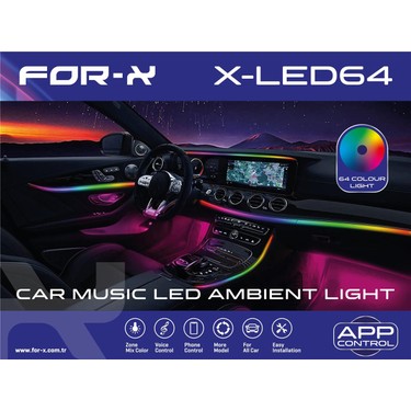 その他 LED Interior Light For-x Ambians LED App Kontrollü Rgb Araç Içi For-X X-LED64P Fiyatı