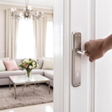 Oda Kapı Kolu 1 Takım Nikel Inox Aynalı Sağa Sola Uygun Iç Fiyatı