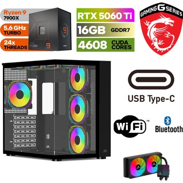 Gaming Pc Ddr5 - Rtx 5060Tİ 16 GB – Ryzen 9 7900X – 32GB – Fiyatı