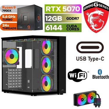 Gaming Pc Ddr5 - Rtx 5070 12 GB – Ryzen 9 7900X – 32GB – Fiyatı