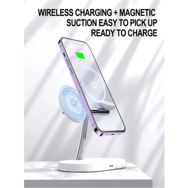 3'lü Wireless Kablosuz Şarj Standı Apple - Android Uyumlu Fiyatı