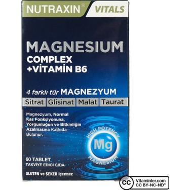 Nutraxin Magnesium Complex Vitamin B6 60 Tablet 3 Adet Fiyatı