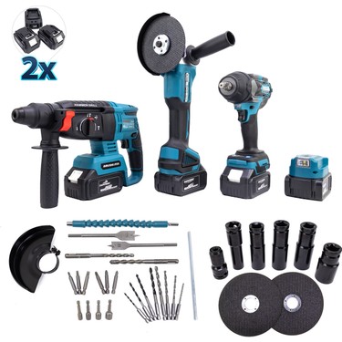 Dawreek MK800 3'lü Set 3600 W Güçlü Darbeli Matkap Anahtarlı Fiyatı
