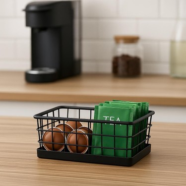 Okyanus Home Dikdörtgen Siyah Metal Organizer Sepet Mini Fiyatı