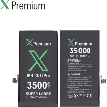 x Premium iPhone 12 ve 12 Pro Yüksek Kapasiteli Batarya Pil Fiyatı