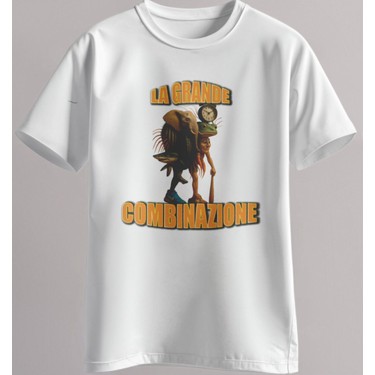 TOUJOURS☆今期新品未使用Combinateion T-shirt La Grande Combinazione Italyan Brainrot T-Shirt - Tung Tung Fiyatı