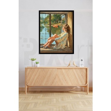 Pix Art Sanat Uzaklara Bakan Kız 45 x 53 cm Fiyatı