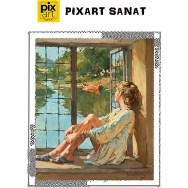 Pix Art Sanat Uzaklara Bakan Kız 45 x 53 cm Fiyatı
