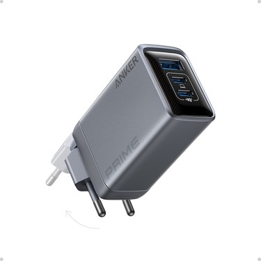 Anker Prime Şarj Cihazı (100W, 3 Portlu, Gan) - Gri - A2688 Fiyatı