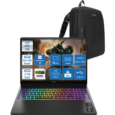 Hp Omen Max 16-AH0004NT Intel Core Ultra 9 275HX 64GB Ddr5 Fiyatı