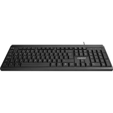 Everest KB-741Q Siyah-Gri USB 2 Metre Bakır Kablolu USB Q Fiyatı