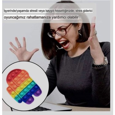 Pop It - Among Us Gökkuşağı Renk Duyusal Oyuncak Zihinsel Fiyatı