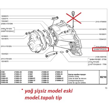 Lada Samara Eski Model Çift Tapalı Şanzıman Ara Kutusu Orj Fiyatı