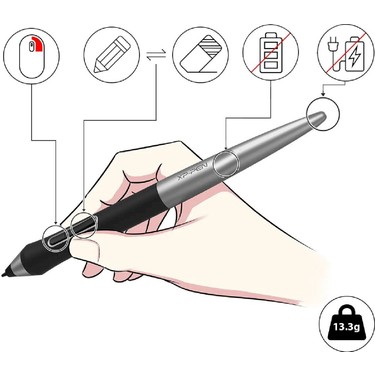 Xp-Pen Pa1 Pilsiz Stylus Grafik Tablet Kalemi - Deco Pro S/m Fiyatı