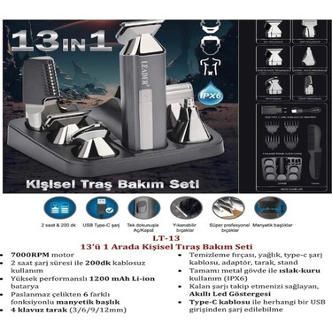 Leader Lt-13 Kişisel Tıraş Bakım Seti Çok Renkli Fiyatı