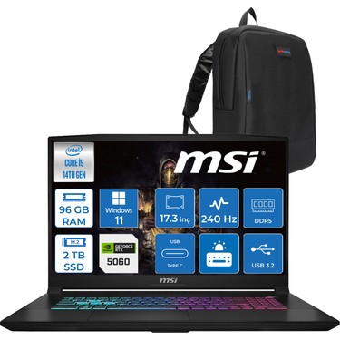 Msı Katana 17 Hx B14WGK-048XTR 14. Nesil Intel İ9-14900HX Fiyatı