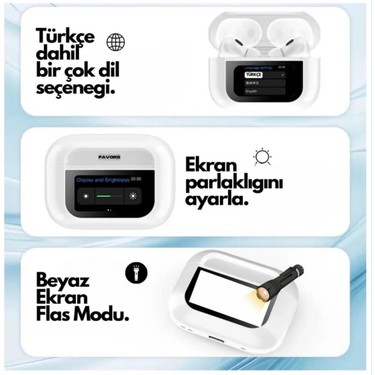 Başkenttekno Apple AirPods Pro 2 Uyumlu Dokunmatik Ekranli Fiyatı