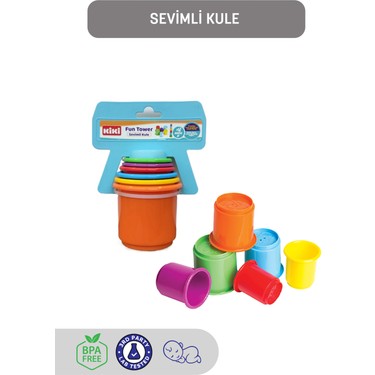 Kiki Eğlenceli Bardaklar Kartela 6'lı AE-1612 Sevimli Kule Fiyatı