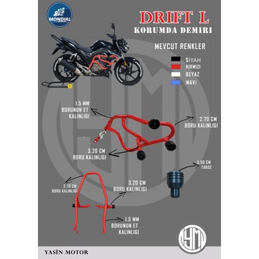 Mondial 125 Drift L Özel Üretim Koruma Demiri Yasin Motors Fiyatı