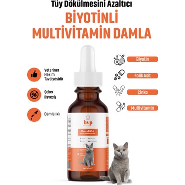 Bvp Plus B Kedi Tüy Dökülme Azaltıcı Multivitamin Damla Kedi Fiyatı