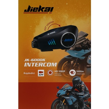 Jiekai Motosiklet Kameralı Intercom Ikili Eşleşme ( Hafıza Fiyatı