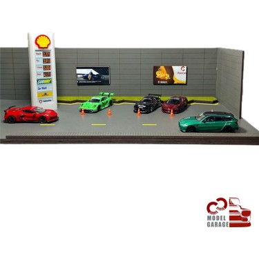 Ultra Nova 1/64 Ölçek Shell Benzinlik Diorama Otopark Fiyatı