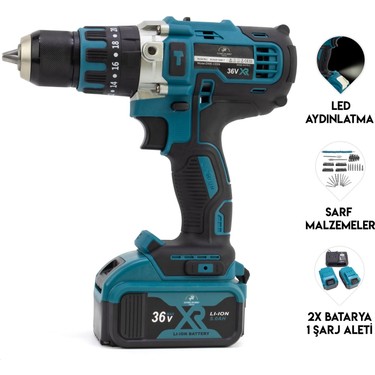 Dawreek 13 mm Çelik Mandren Vidalama MK36 Darbeli 36V 2 Akü Fiyatı