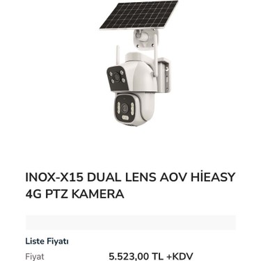 Inox Digital X15 4G PTZ Kamera 2 MP Su Geçirmez Kablosuz Fiyatı