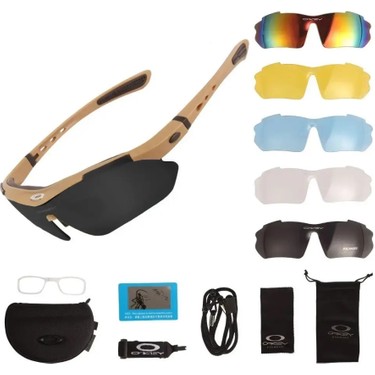 Oakley Polarize 5 Lensli Taktikal Gözlük / Tactical Gözlük / Fiyatı