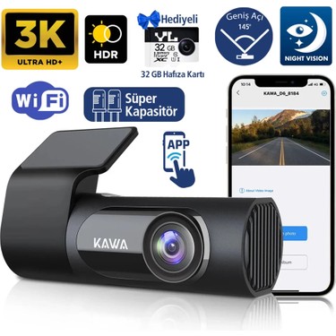 Kawa D6 3K 1620P 145° Geniş Açı Lens DSI-2 Gece Görüşlü Fiyatı