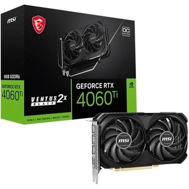 ジャンク- MSI GeForce RTX 4060 Ti Ventus 2X MSI GeForce RTX 4060 Ti Ventus 2X Black 8G OC 8GB GDDR6 128 Fiyatı