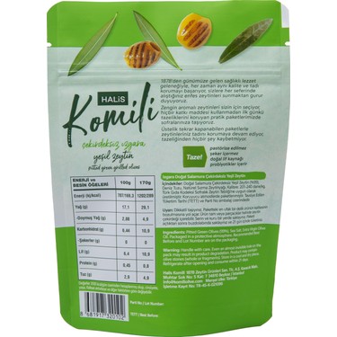 Komili 170 g. Çekirdeksiz Yeşil Izgara Zeytin Fiyatı