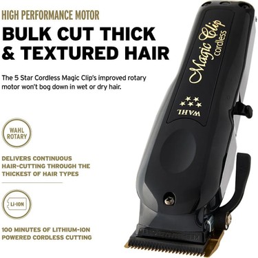 Belirtilmemiş WAHL Magic Clip Kablosuz Tıraş Makinesi Siyah Fiyatı