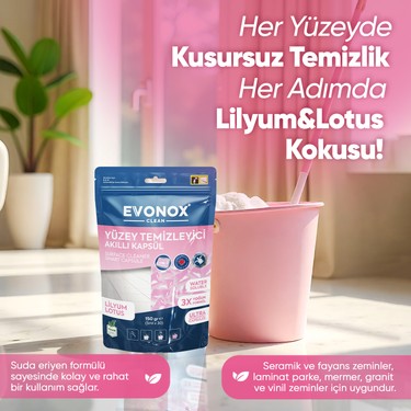 Evonox Clean Yüzey Temizleyici Akıllı Kapsül Lilyum&lotus Fiyatı