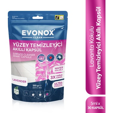 Evonox Clean Yüzey Temizleyici Akıllı Kapsül Lavanta Kokulu Fiyatı