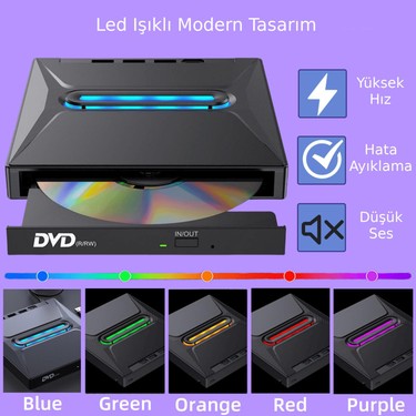 Valkyrie USB 3.0 Harici External CD DVD Okuyucu Yazıcı LED Fiyatı