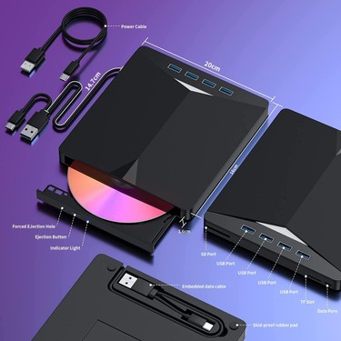Valkyrie Harici CD DVD Rom Yazıcı Okuyucu USB 3.0 Hub Fiyatı